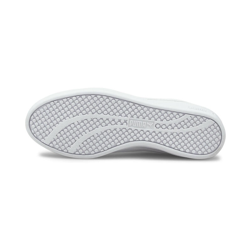 Pantofi de sport Smash v2 din piele pentru damă PUMA White