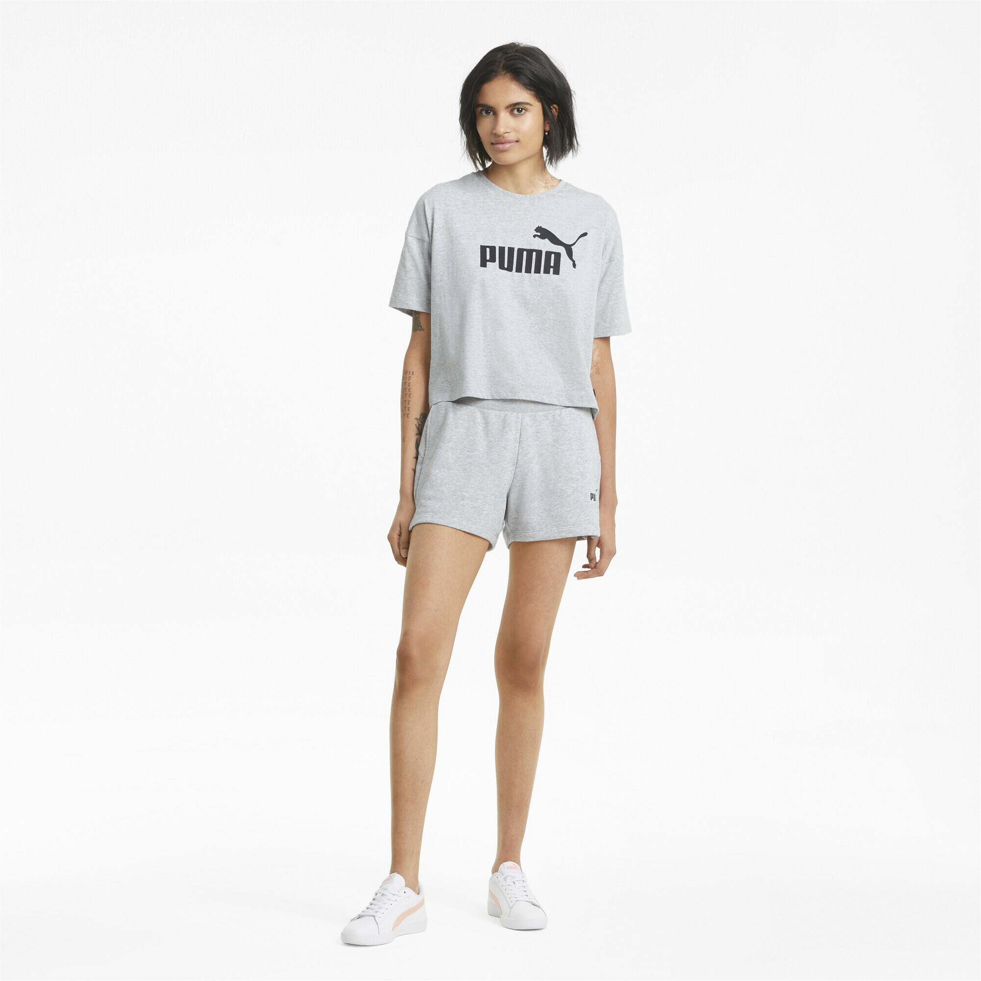 Short de survêtement Essentials Femme PUMA Light Gray Heather 4/6