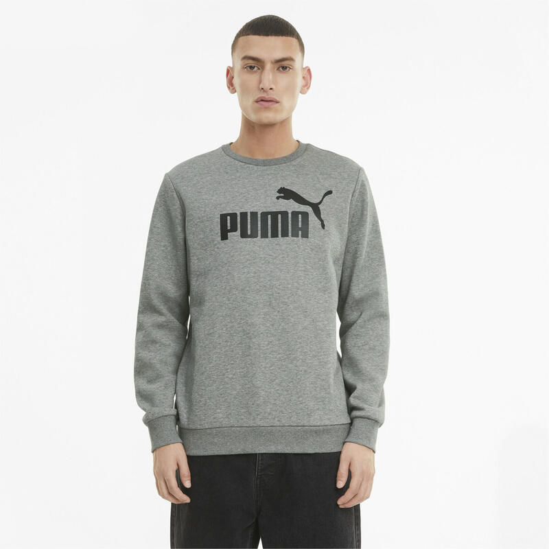 Sport felső Puma ESS Big Logo Crew, Szürke, Férfiak