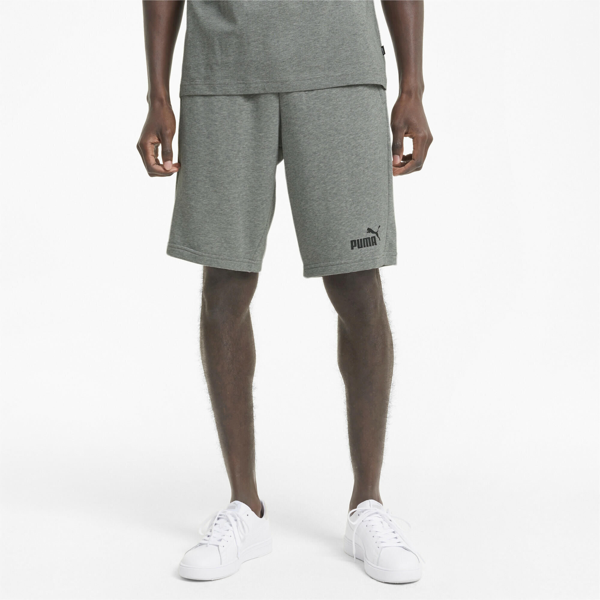 PUMA Mens Essentials Shorts - Medium Gray Heather 2/6