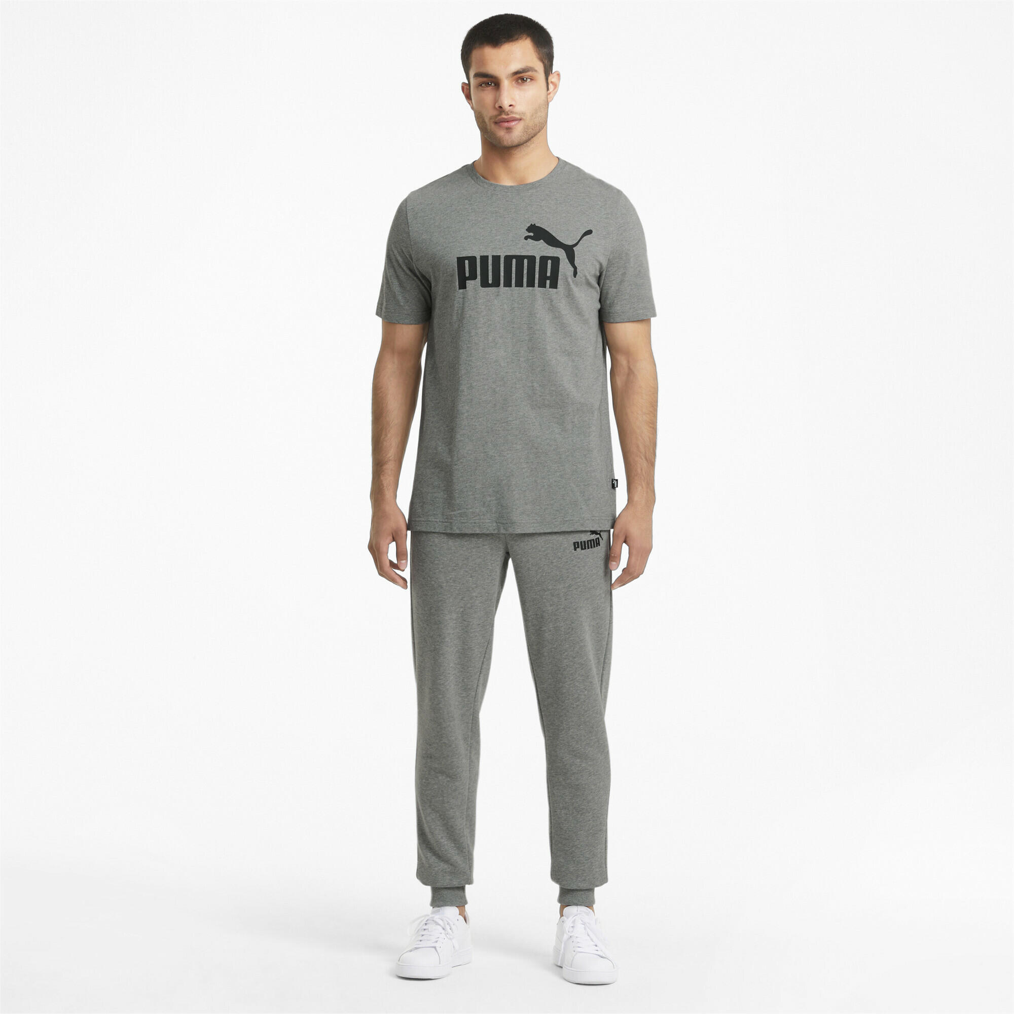 T-shirt à logo Essentials Homme PUMA Medium Gray Heather 4/7