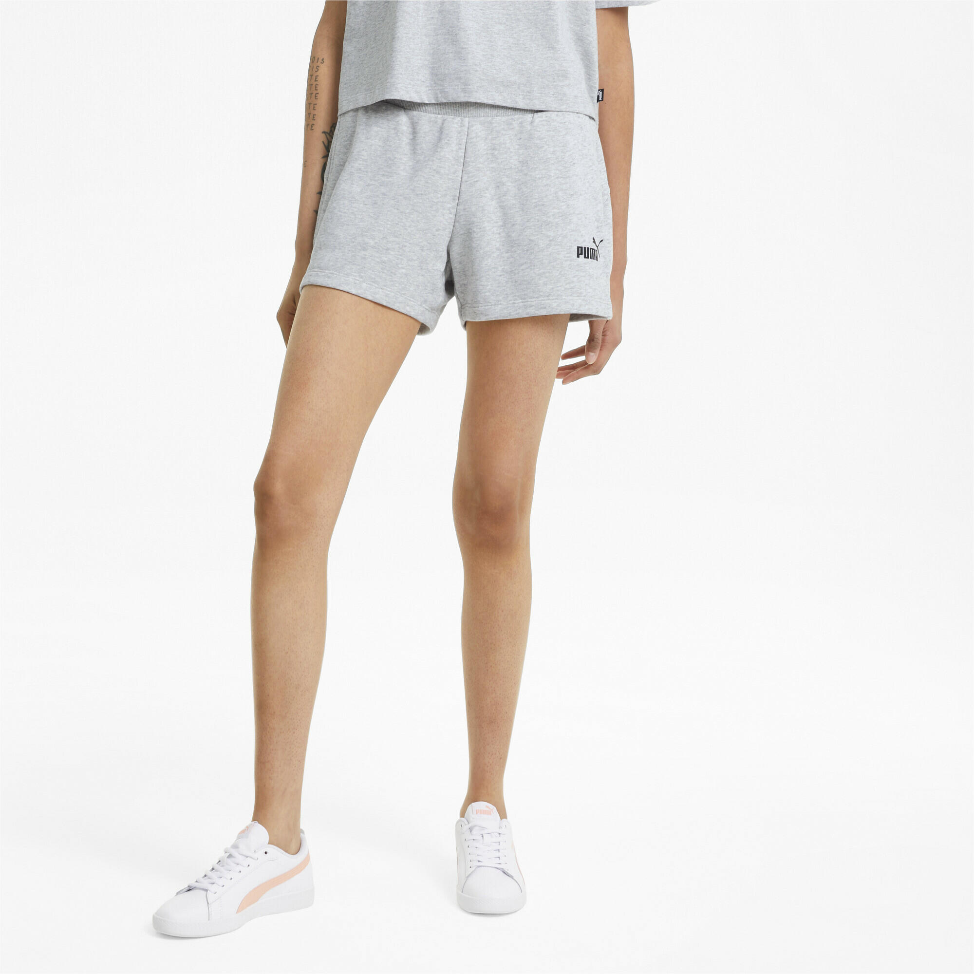 Short de survêtement Essentials Femme PUMA Light Gray Heather 2/6