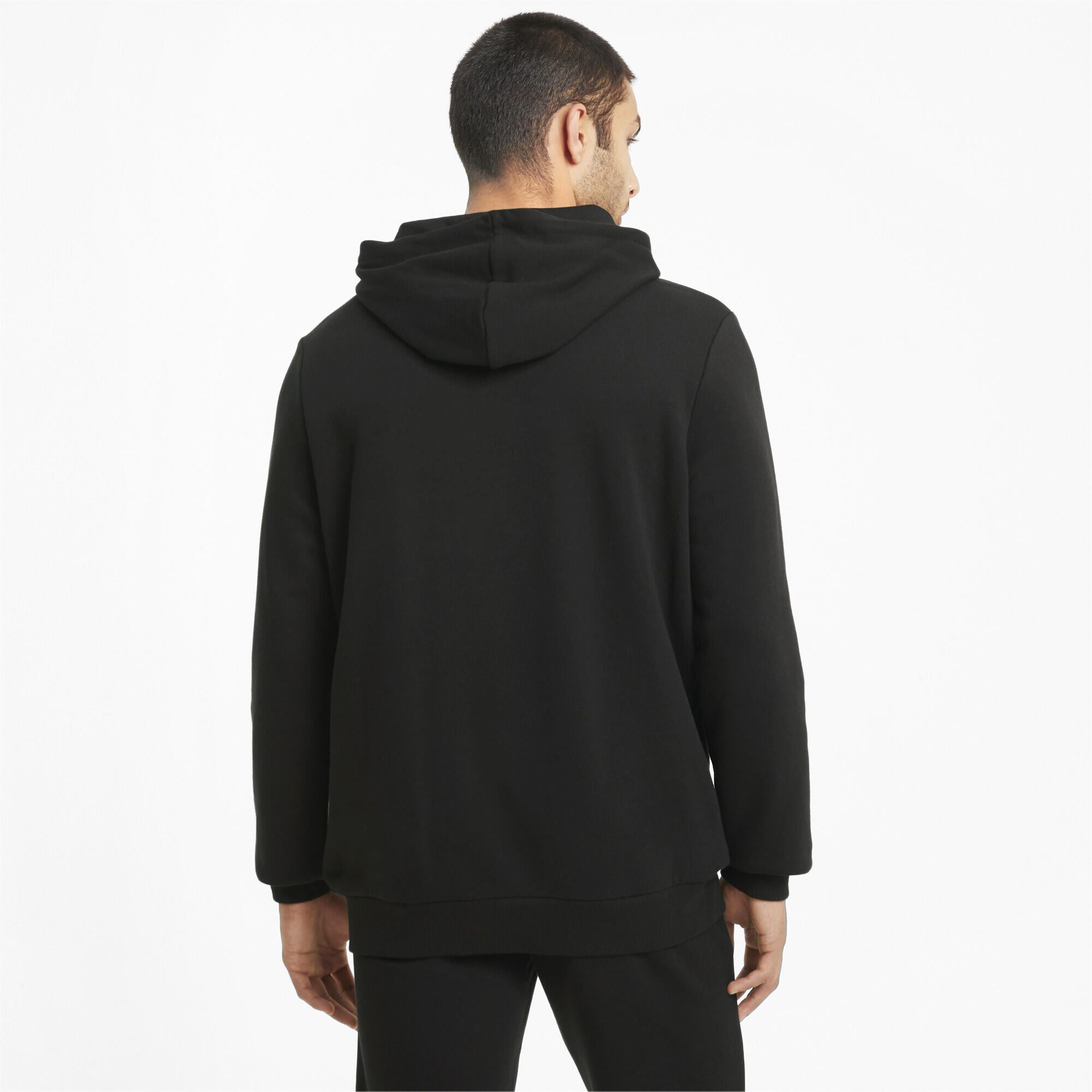 Felpa con cappuccio Essentials con logo grande da uomo PUMA Black 3/7