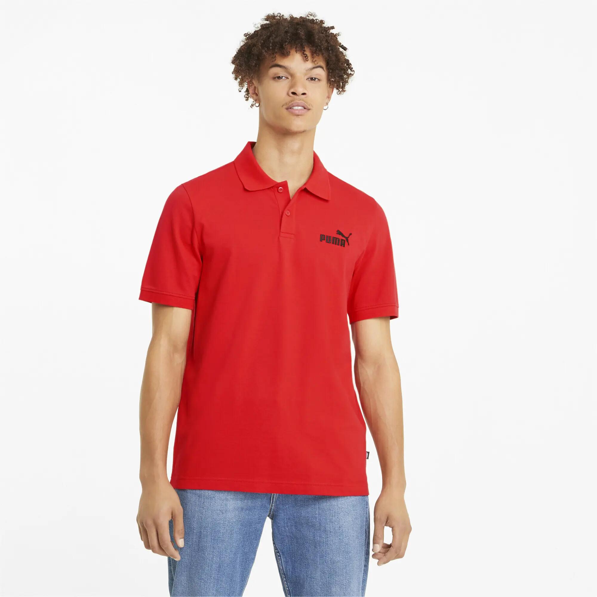 Polo Essentials Pique da uomo PUMA High Risk Red 2/7