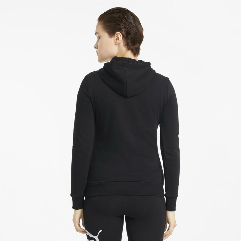 Essentials hoodie met logo dames PUMA Black