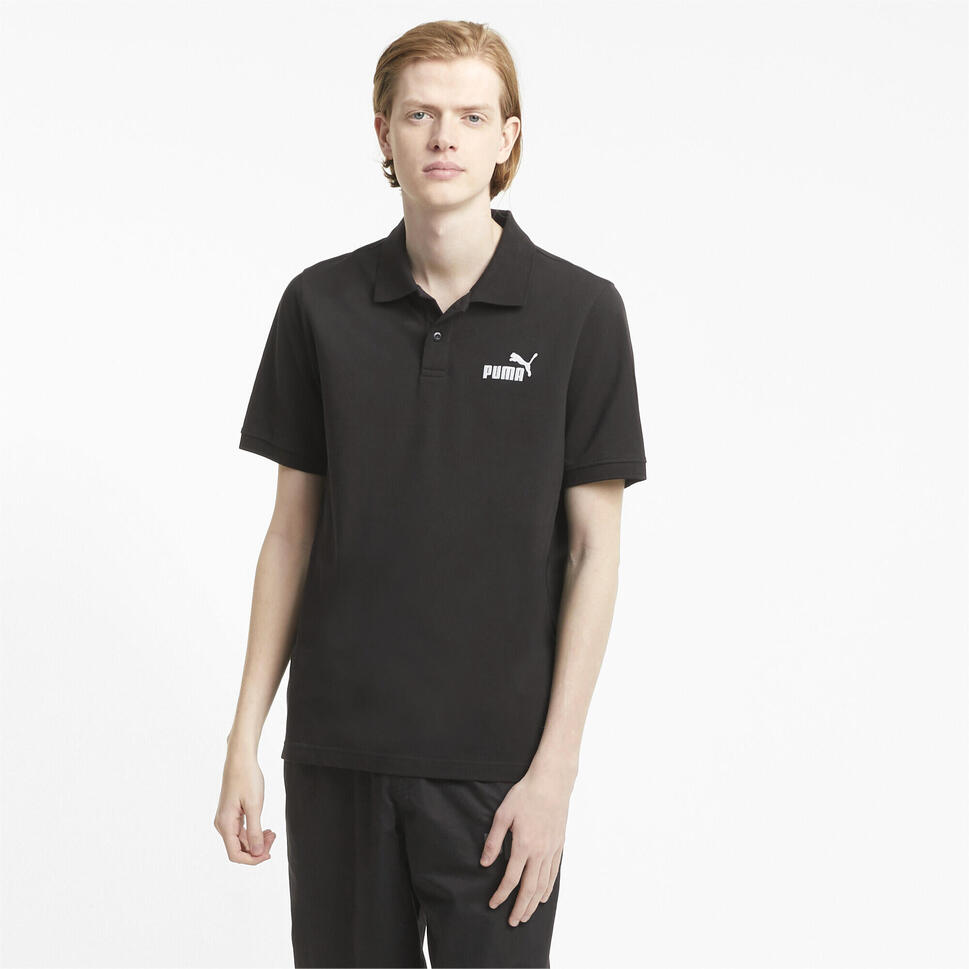 Męska koszulka polo z piki Essentials PUMA Black