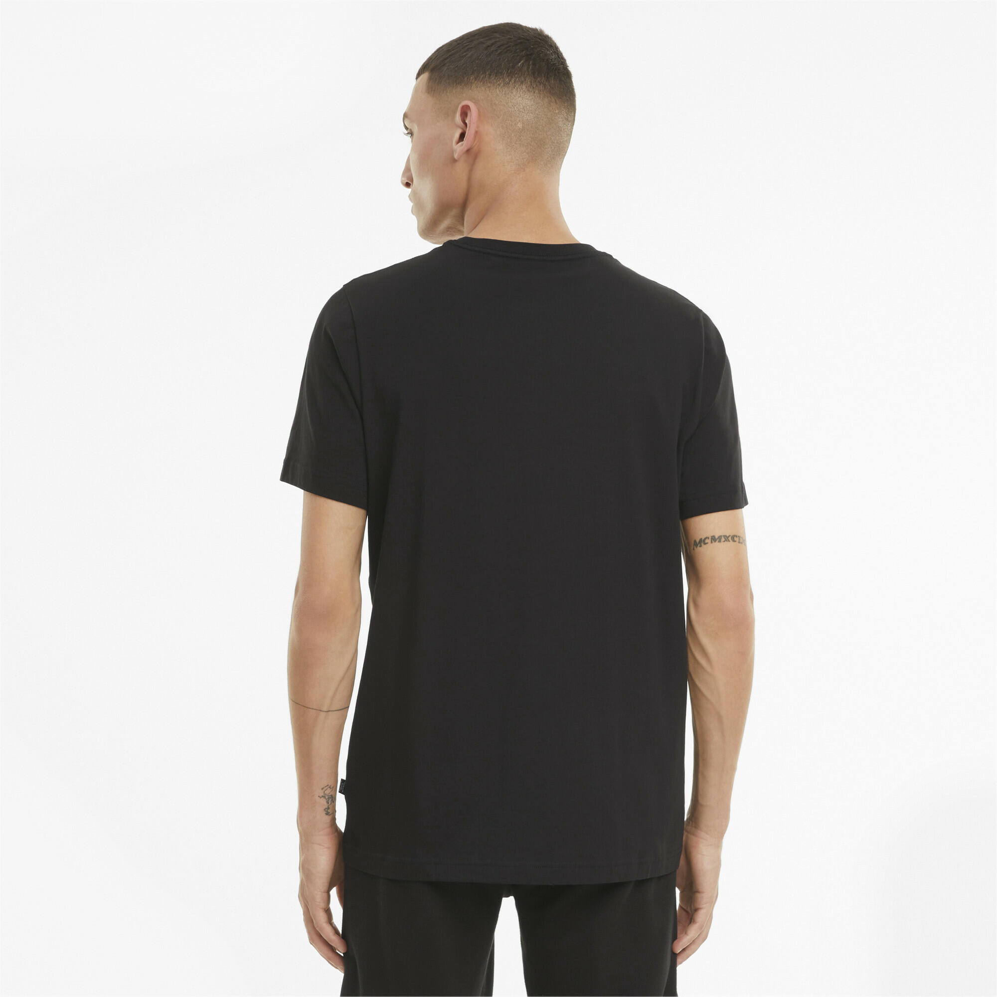 PUMA Mens Essentials Small Logo Tee T-Shirt - Black 3/7