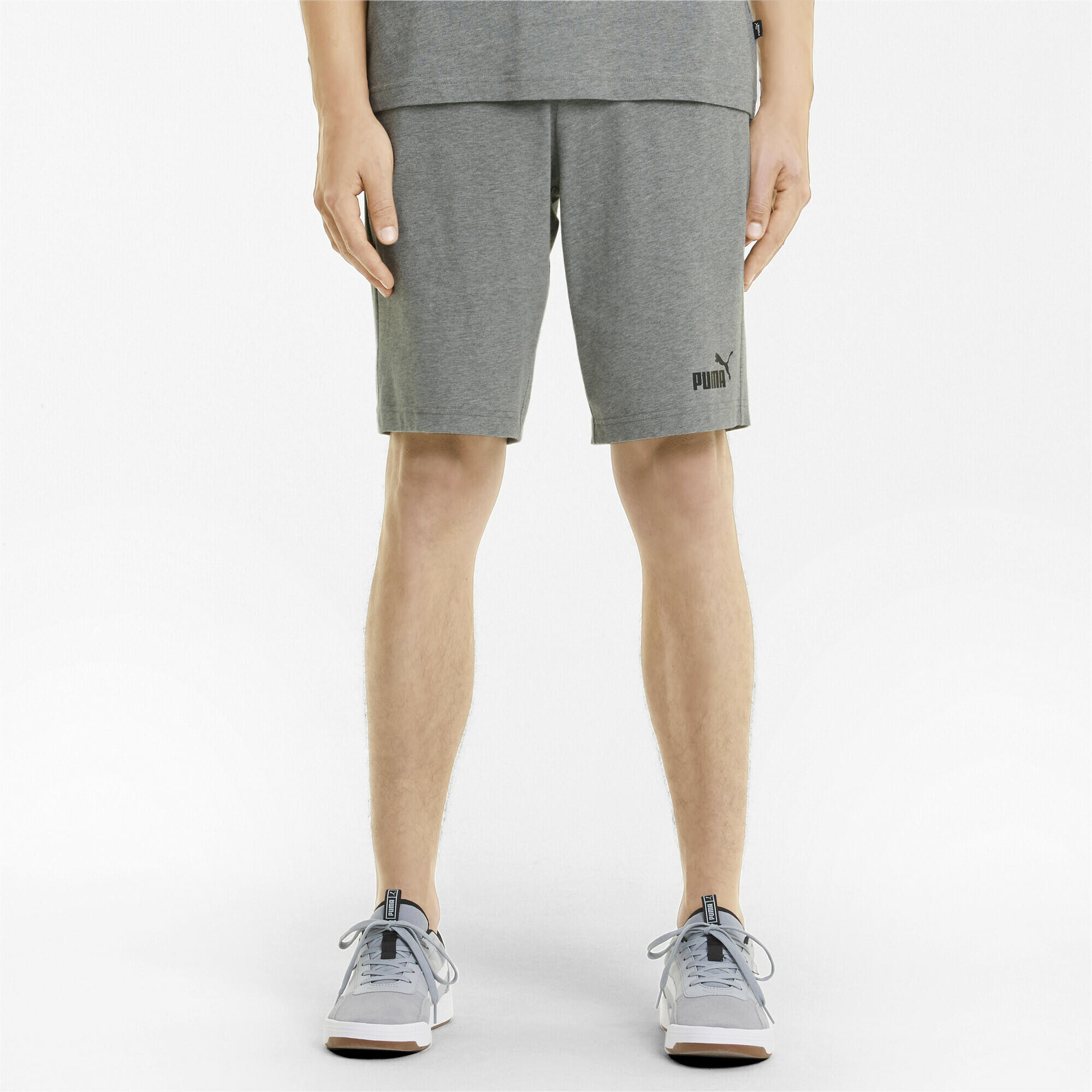 Shorts in jersey Essentials da uomo PUMA Medium Gray Heather 2/7