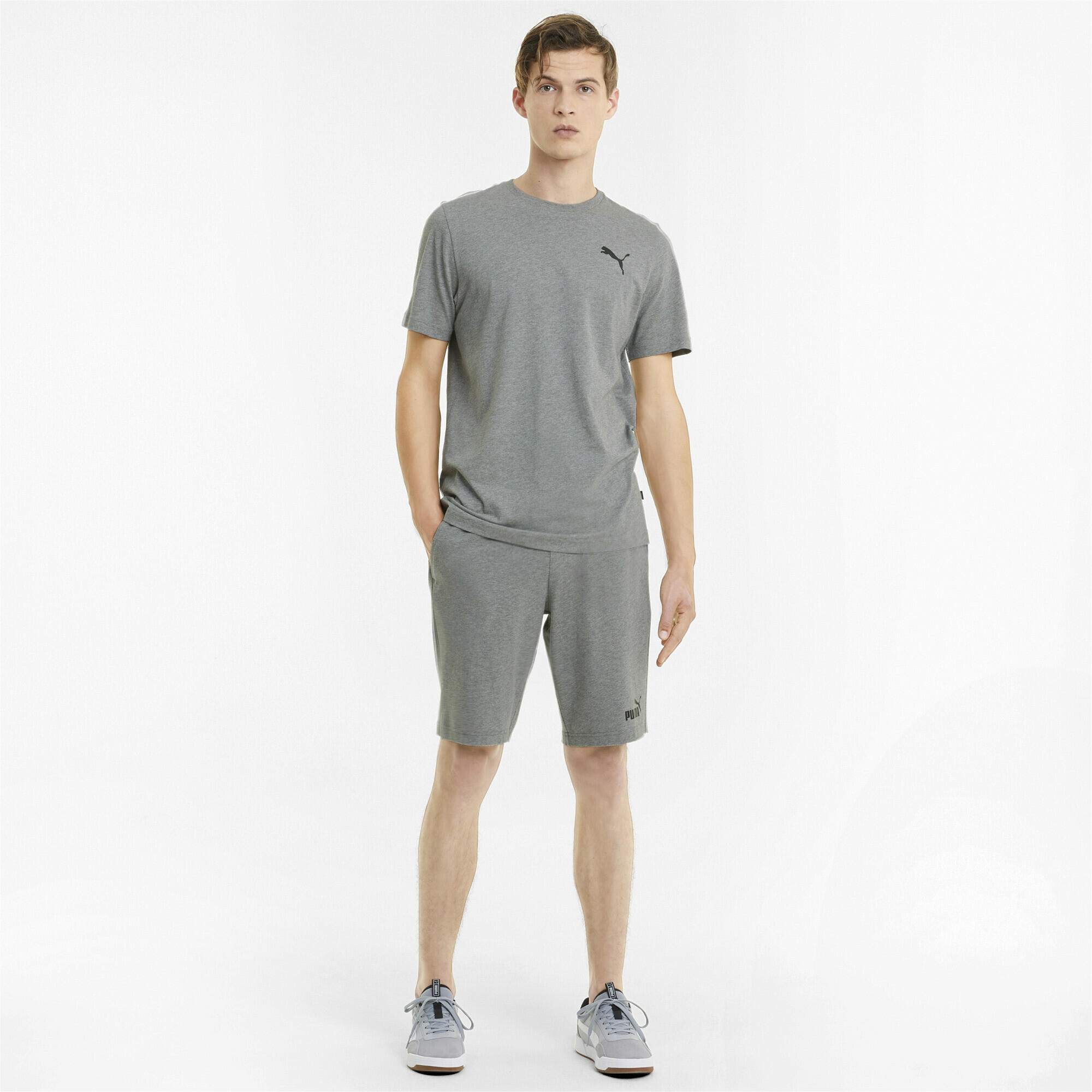 Shorts in jersey Essentials da uomo PUMA Medium Gray Heather 4/7