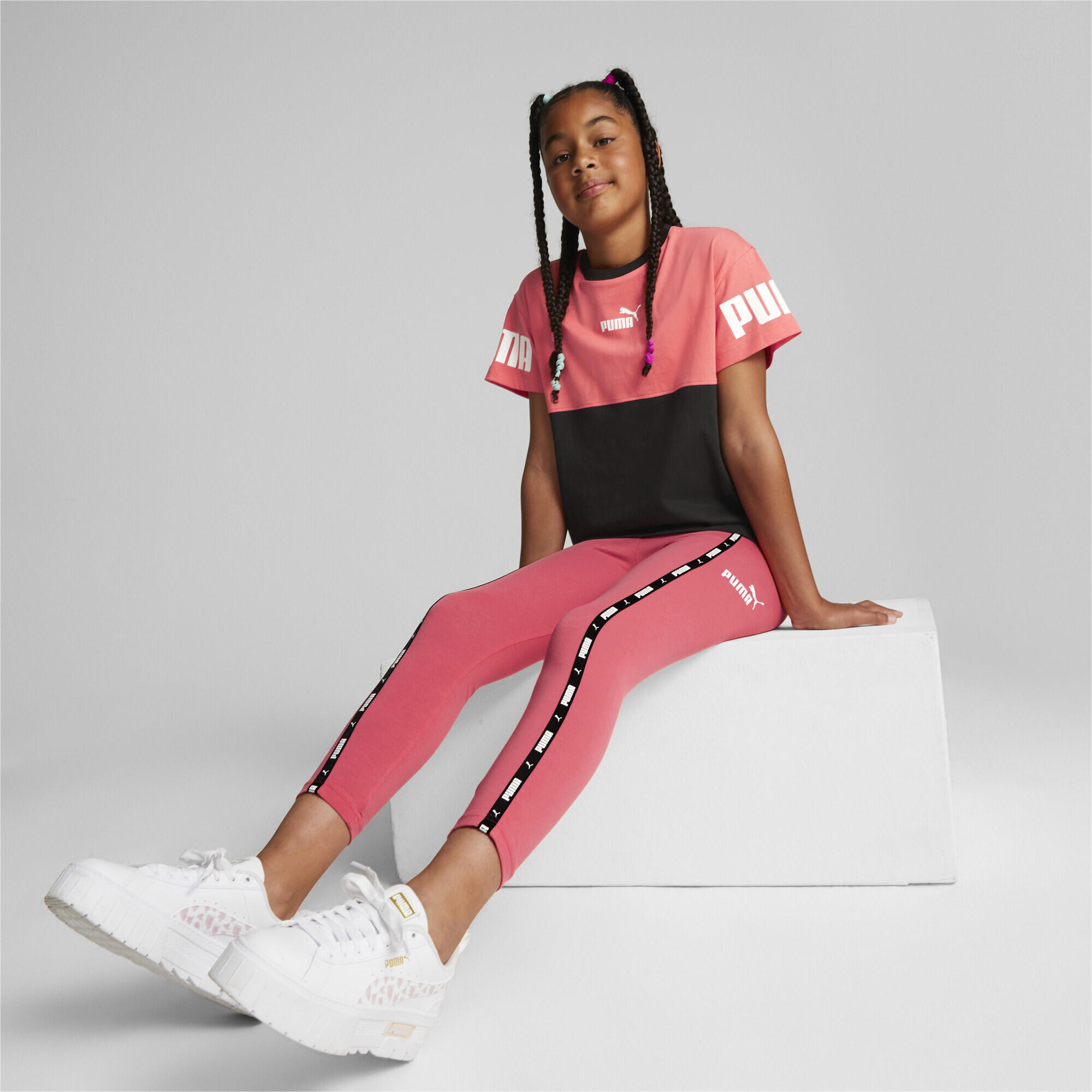 T-shirt Power Colourblock da ragazzo PUMA 3/5