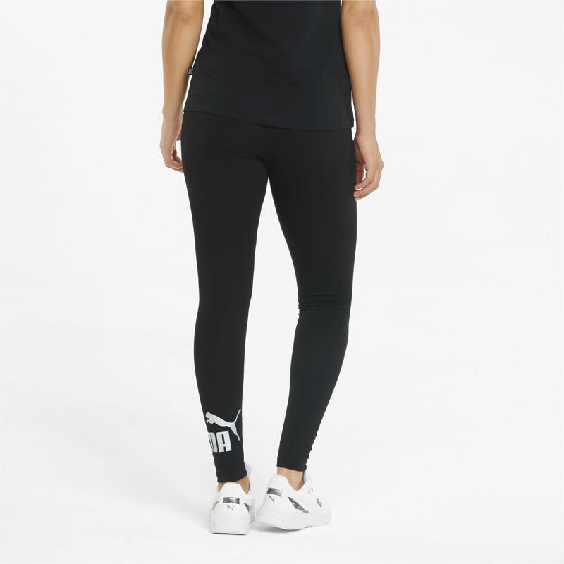 Essentials+ Metallic Leggings Damen PUMA Black Silver