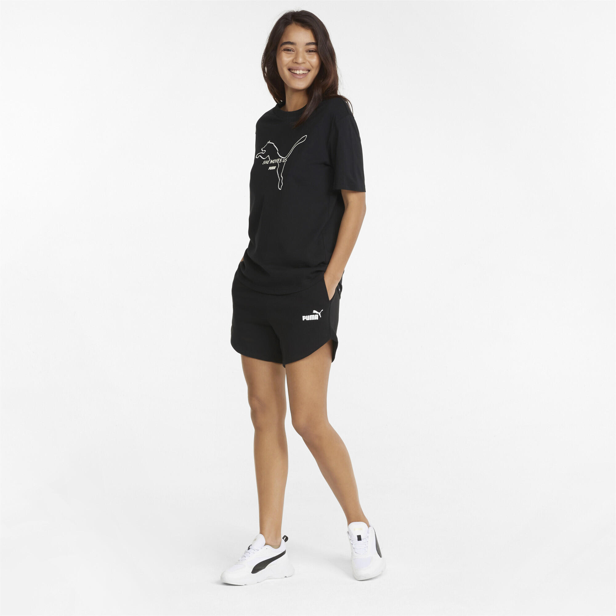 Short Taille Haute Essentials Femme PUMA Black 4/6