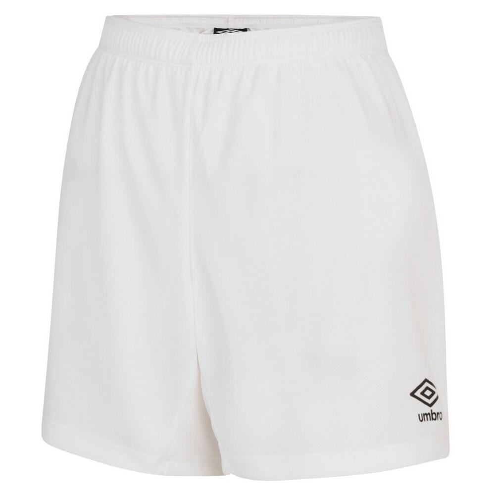 Womens/Ladies Club Logo Shorts (White) 1/2