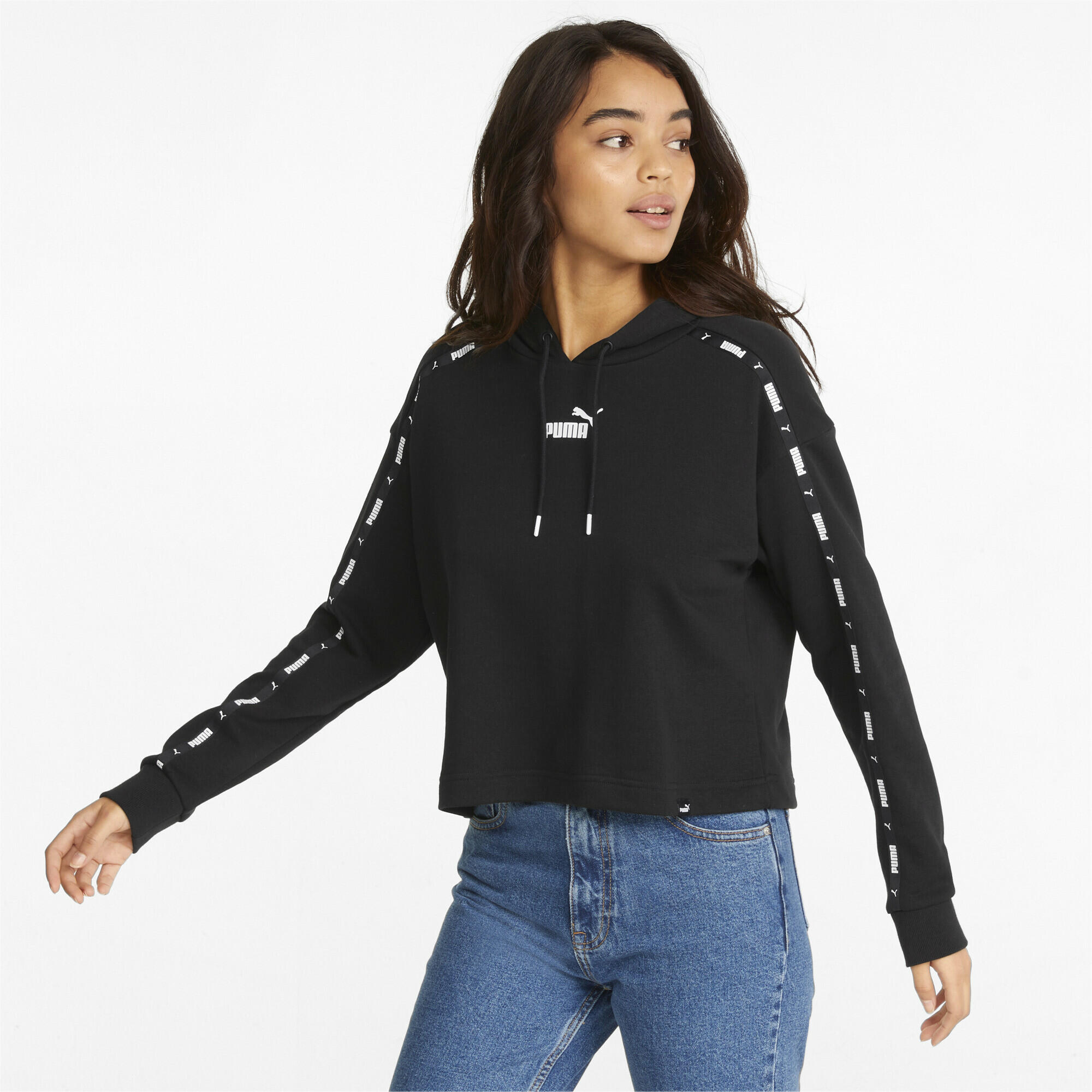 Sudadera con capucha Mujer PUMA Power Cropped Negro 2/5