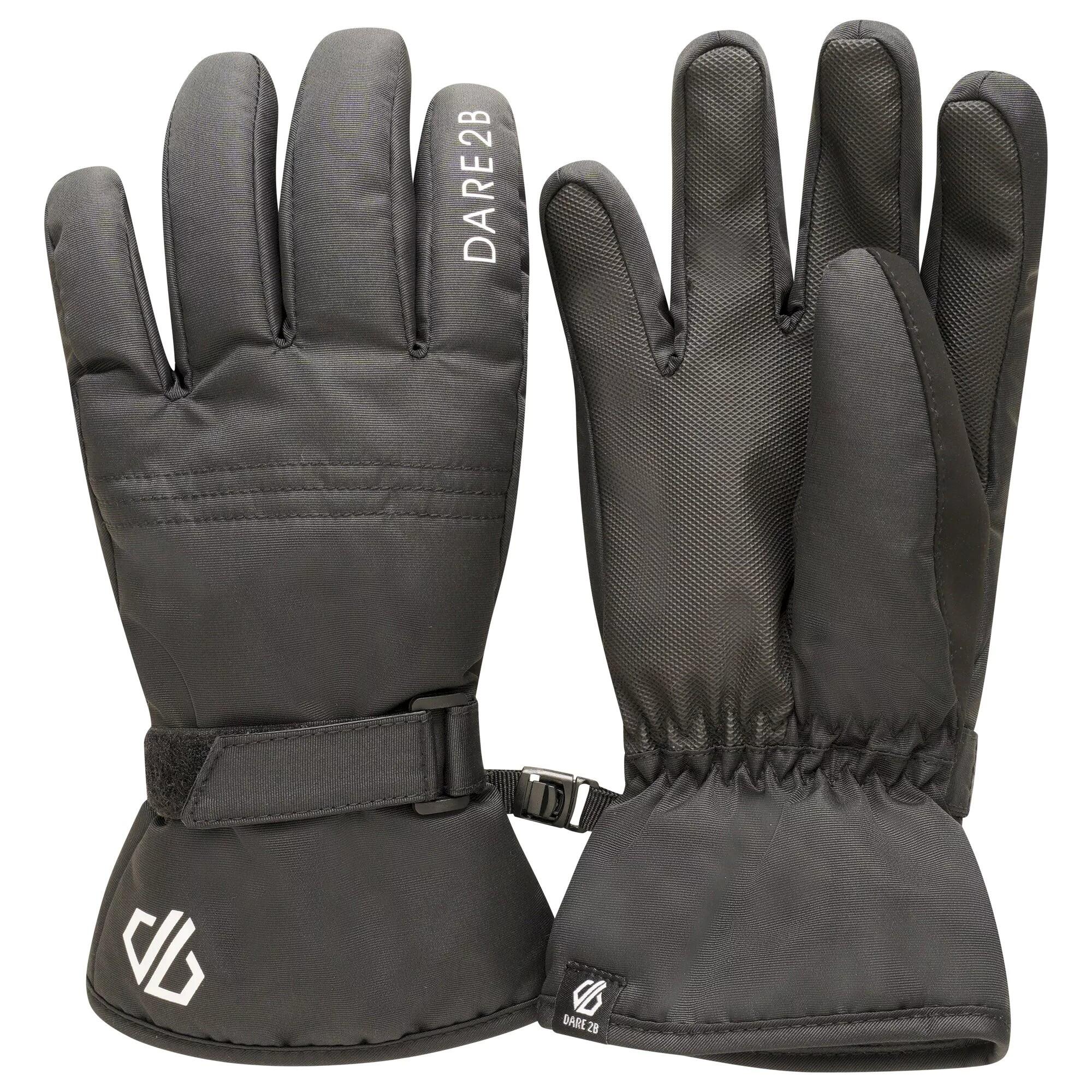 Childrens/Kids Zippy Ski Gloves (Black) 1/4