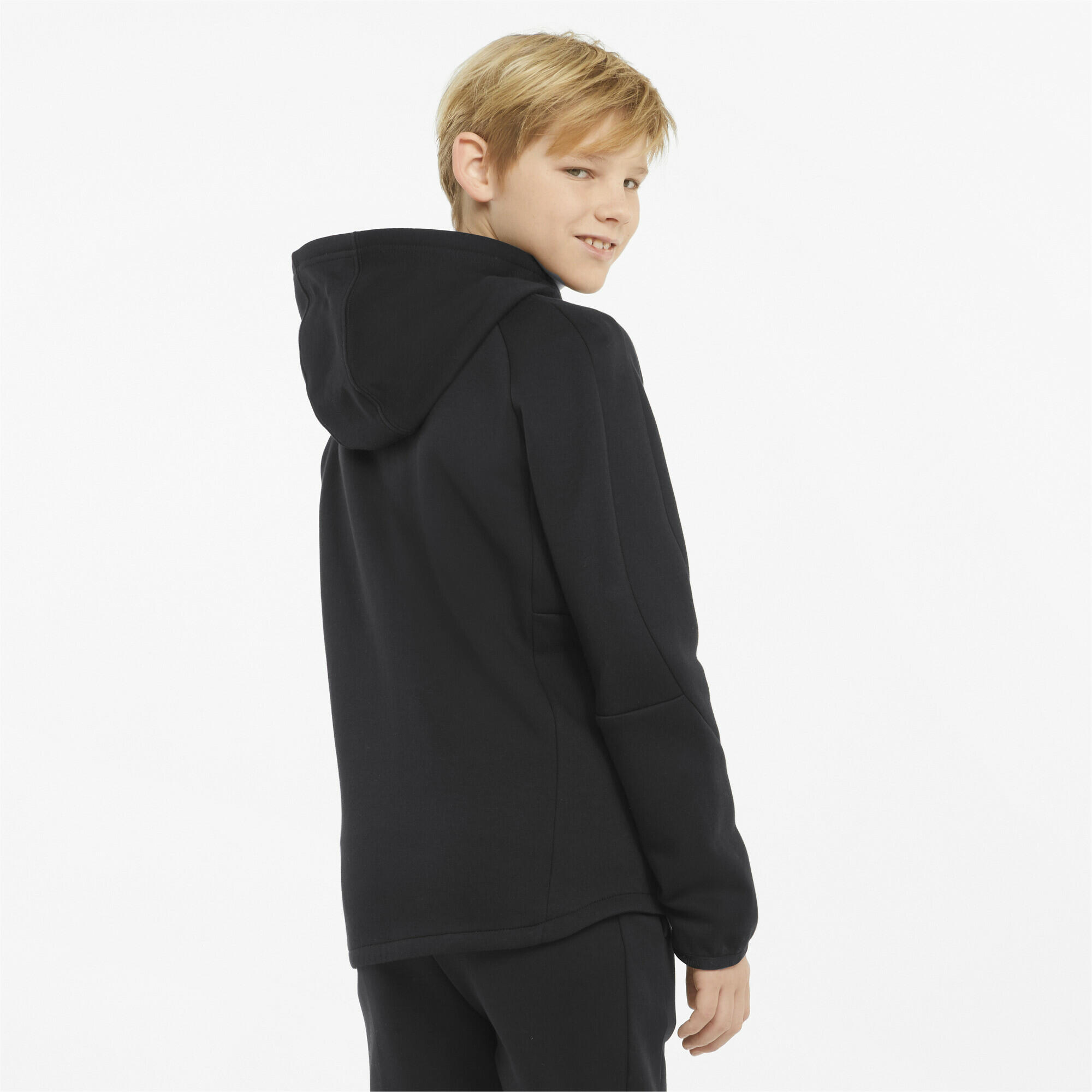 PUMA Kids Boys Evostripe Full-Zip Youth Hoodie Hooded Top - Preto 3/7