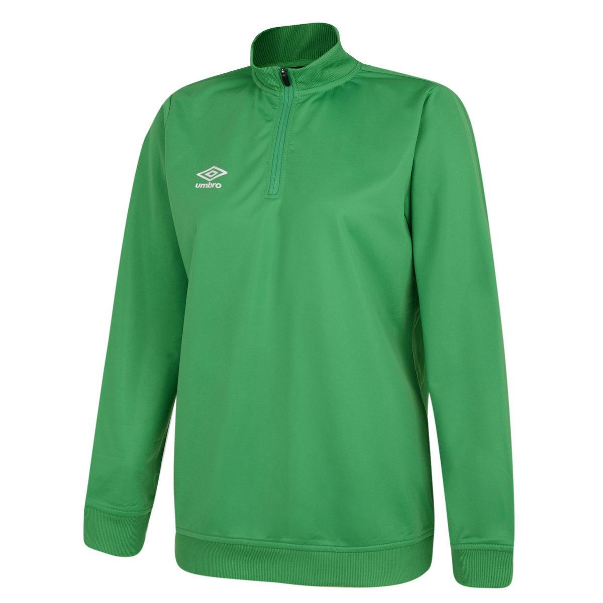 Womens/Ladies Club Essential Half Zip Sweatshirt (Emerald) 1/3