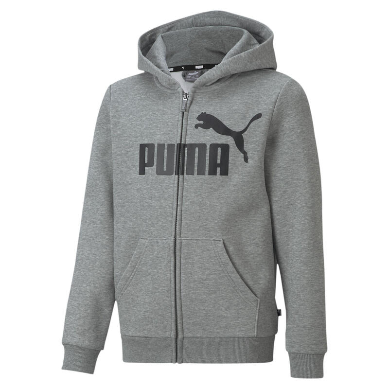 PUMA Essentials Big Logo Jugend Hoodie mit durchgehendem Reißverschluss