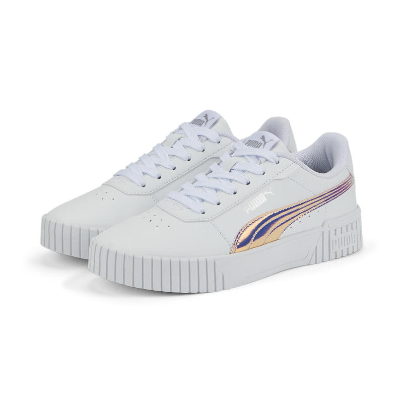 Tenisky pro mládež Carina 2.0 Holo PUMA White Silver Gray