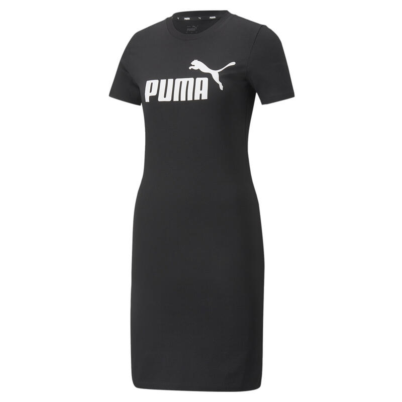 Vestido estilo camiseta ajustado Mujer PUMA Essentials Negro