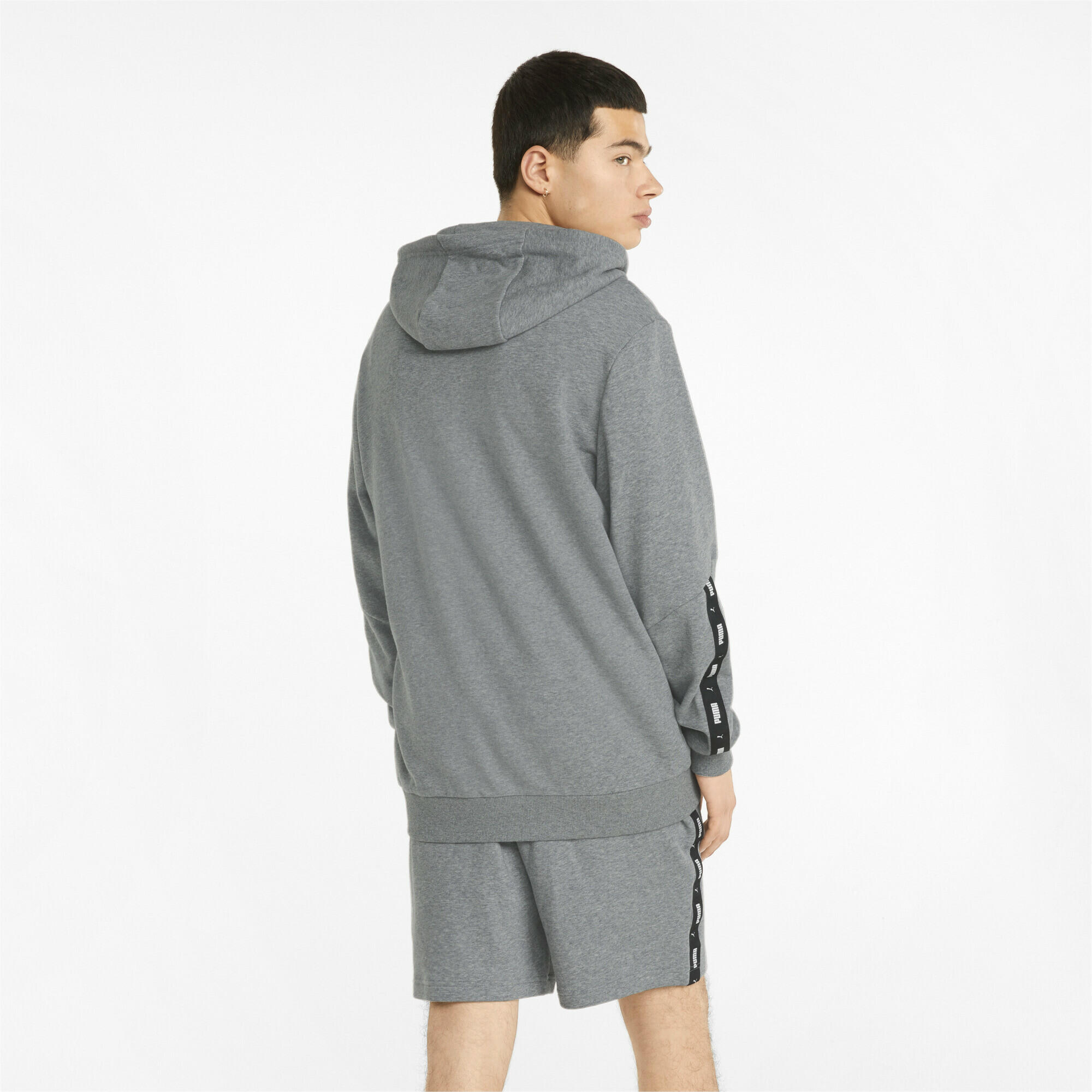 Essentials+ Herren Reißverschluss-Hoodie mit Logo-Tape PUMA 3/7