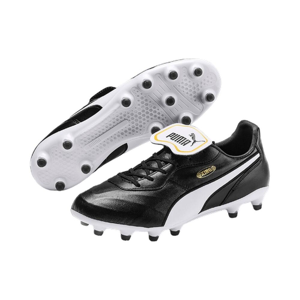 PUMA Mens King Top Leather Football Boots (Black/White)