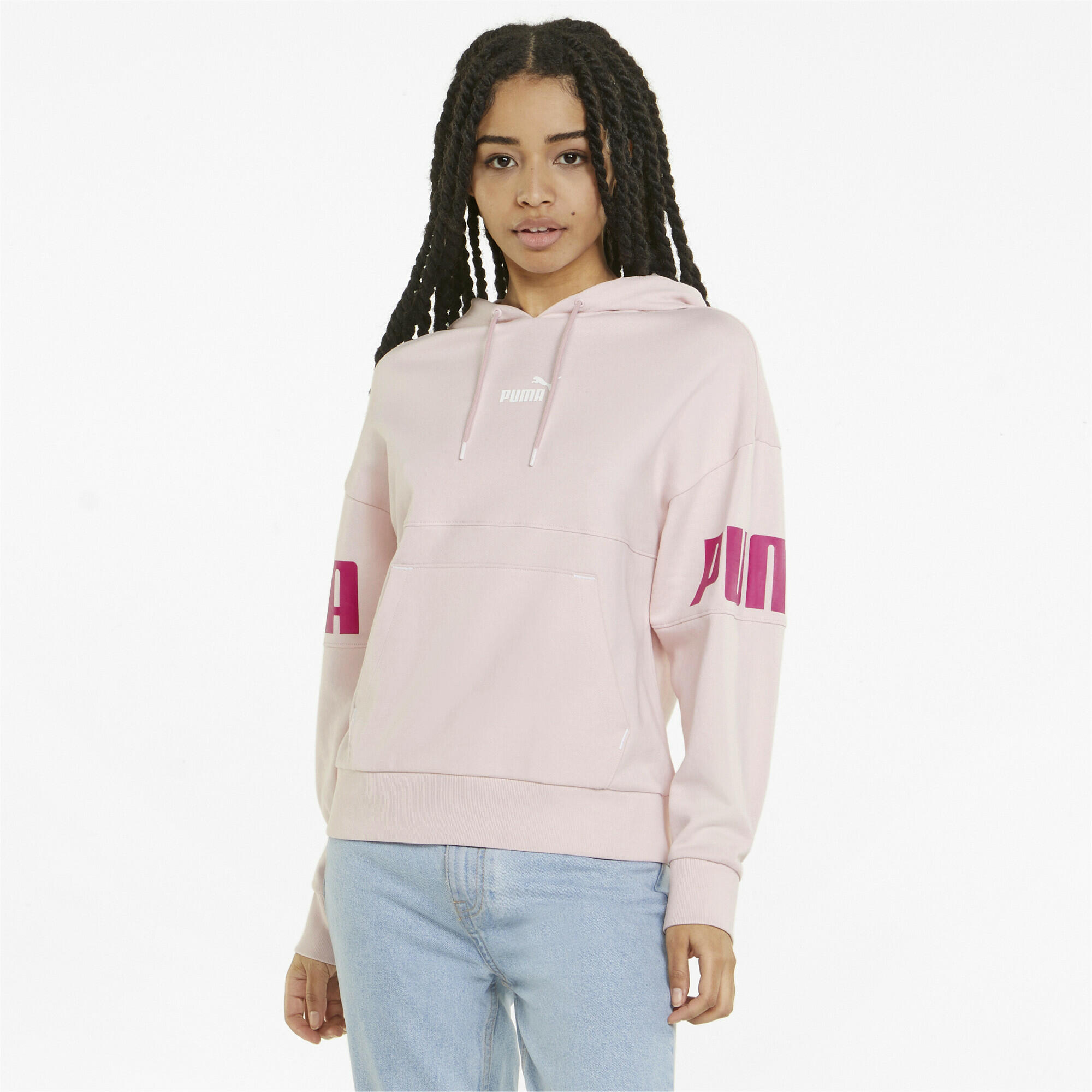 Hoodie Puma Colorblock Power, Cor de rosa, Mulheres 2/5