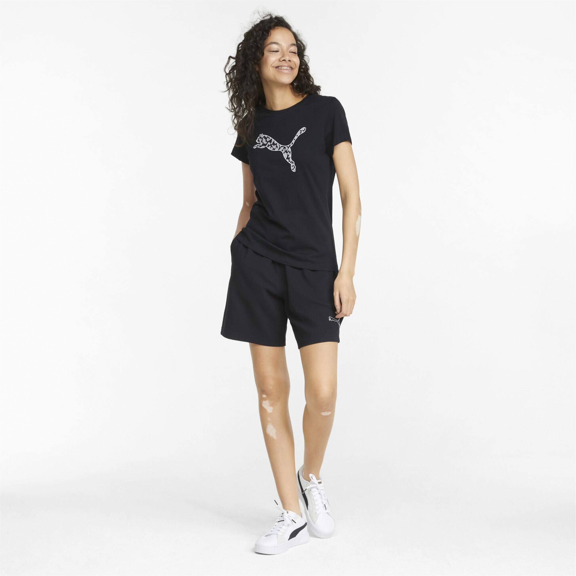 Shorts Mujer PUMA HER High Waist Negro 4/6