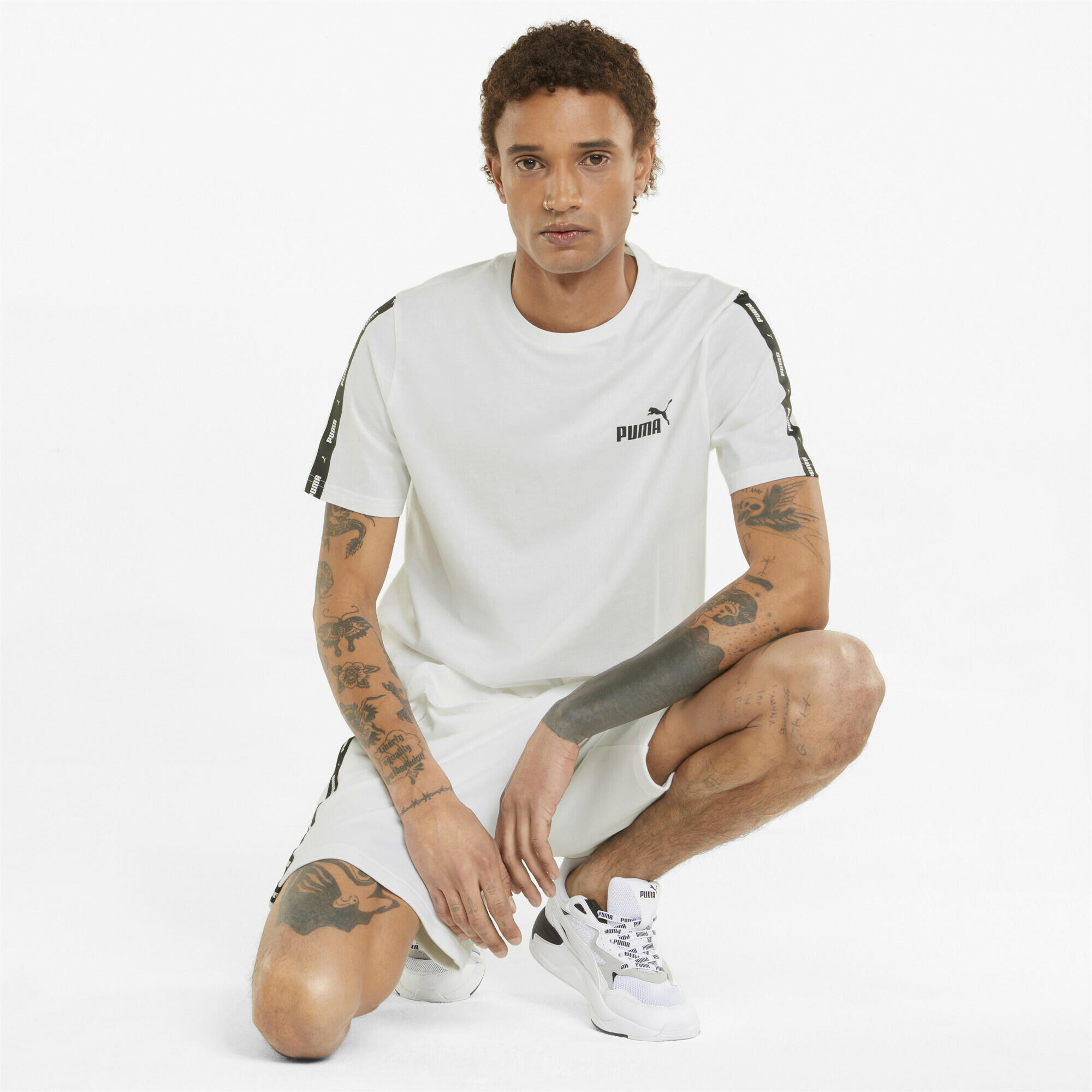 T-shirt Essentials+ Tape Homme PUMA White 4/6