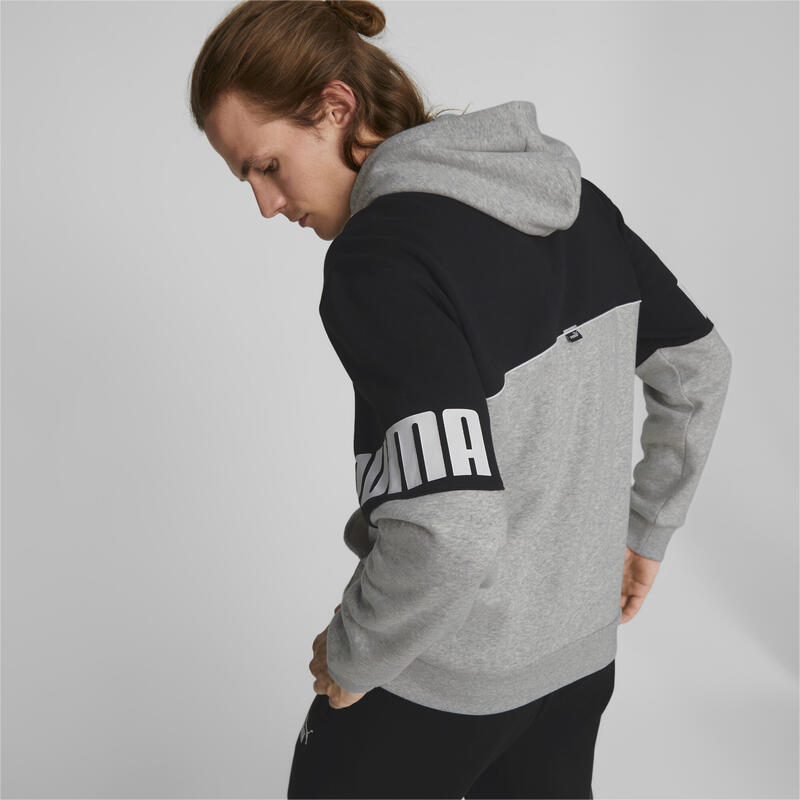 Sudadera con capucha Hombre PUMA Power Colourblock Gris