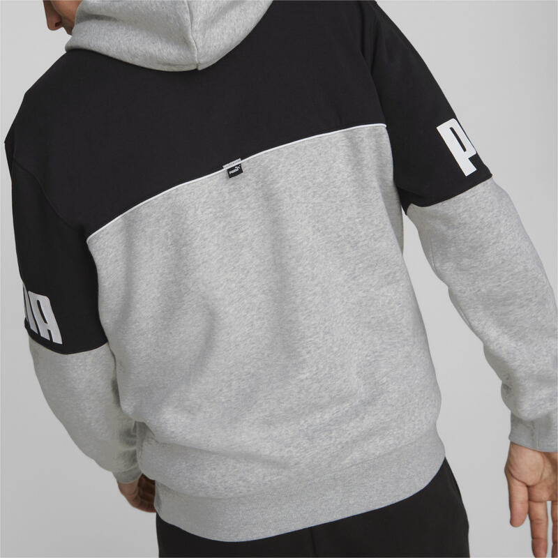 Sudadera con capucha Hombre PUMA Power Colourblock Gris