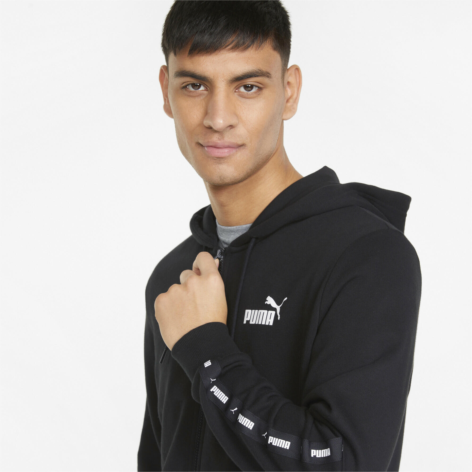 Sweat à Capuche à Fermeture Zippée Pleine Longueur Essentials+ Tape Homme PUMA 5/7