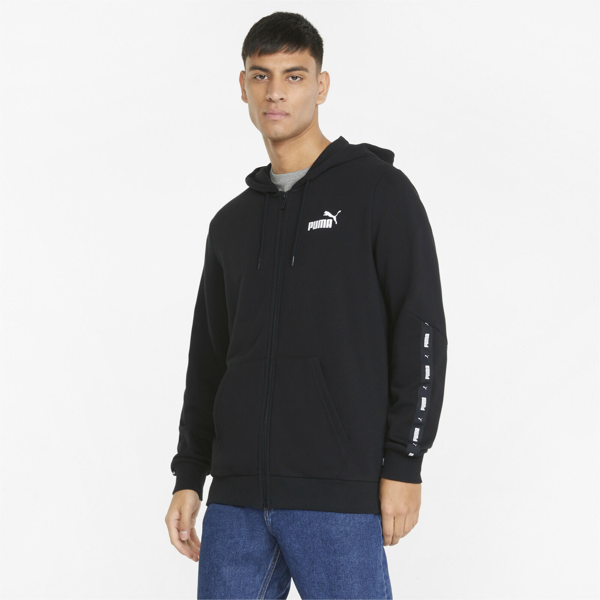 Sweat à Capuche à Fermeture Zippée Pleine Longueur Essentials+ Tape Homme PUMA 2/7