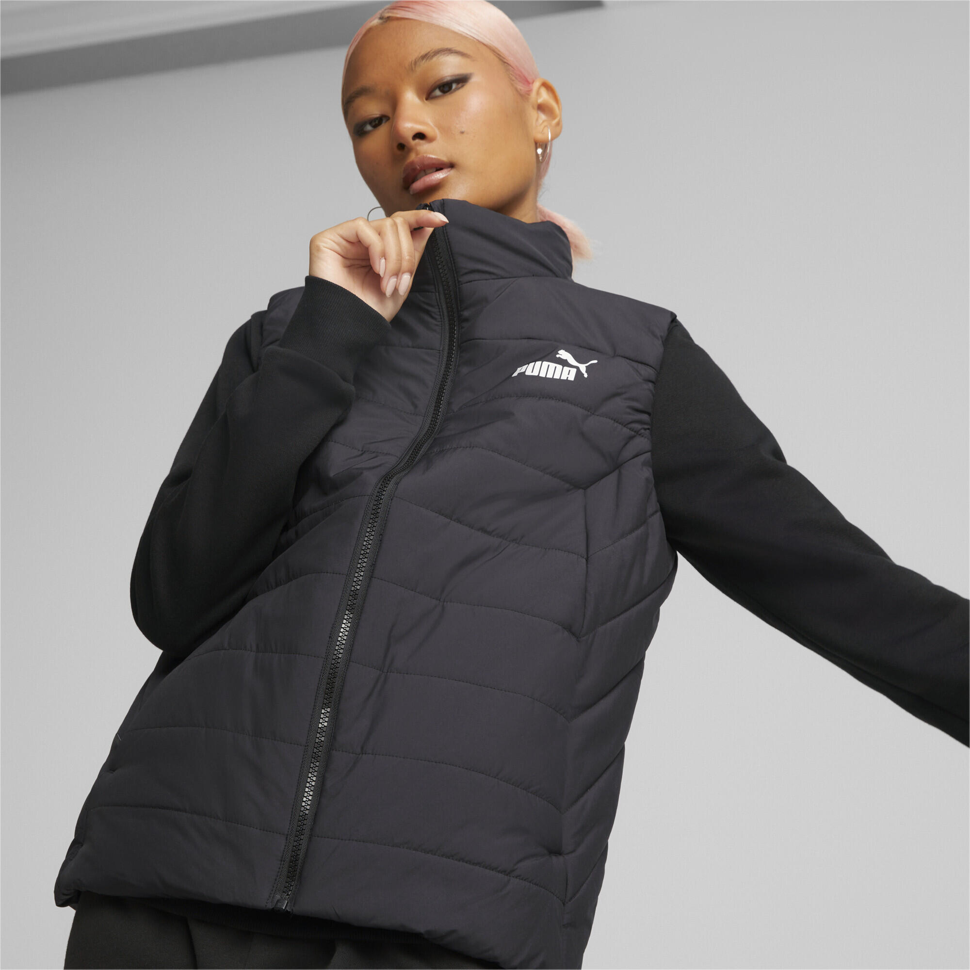 Gilet Puma ESS Padded Vest Beige Femmes PUMA Decathlon