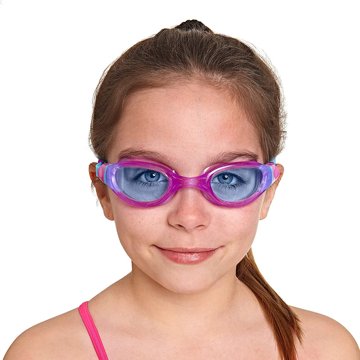 Childrens/Kids Phantom 2.0 Swimming Goggles (Purple/Aqua Blue/Tint) 3/3