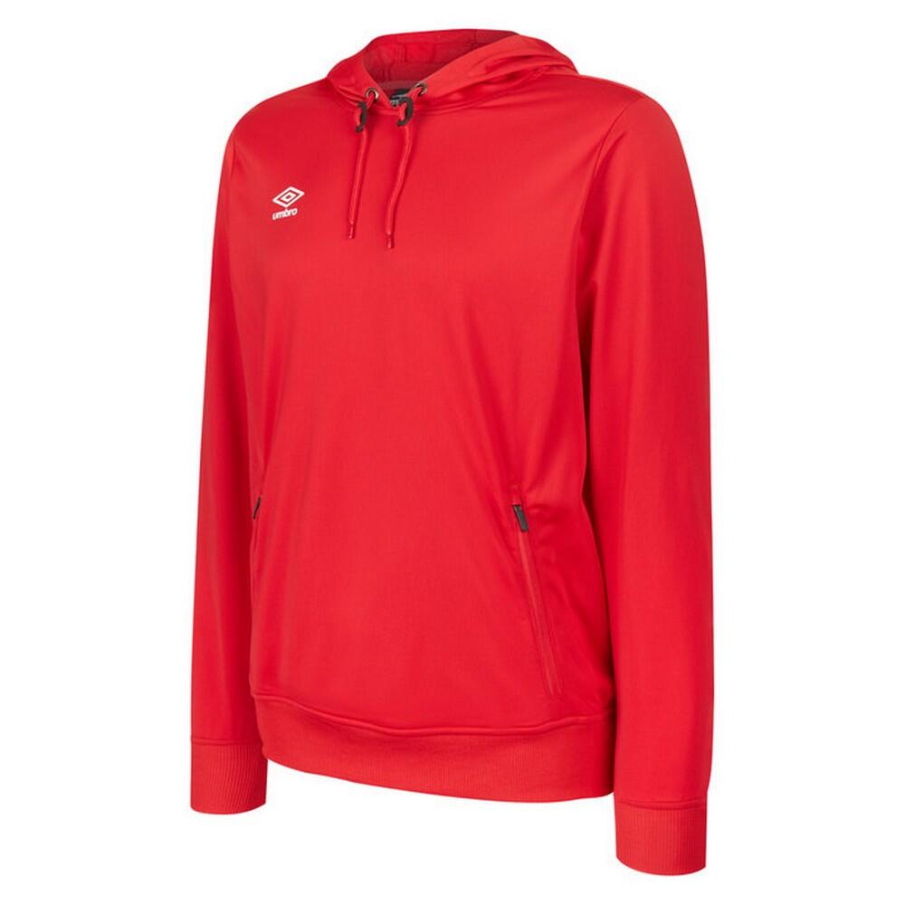 UMBRO Mens Club Essential Polyester Hoodie (Vermillion)