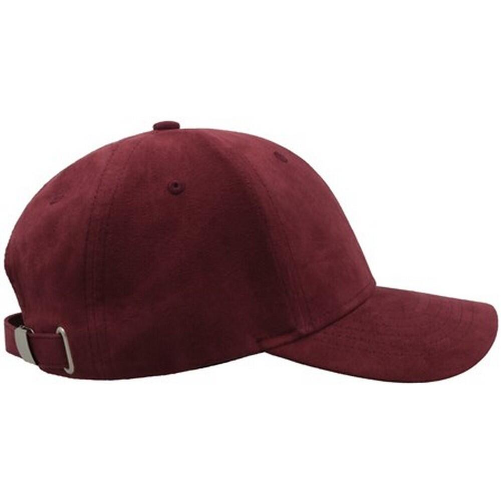 Unisex Adult Fam 6 Panel Sueded Baseball Cap (Burgundy) 3/3