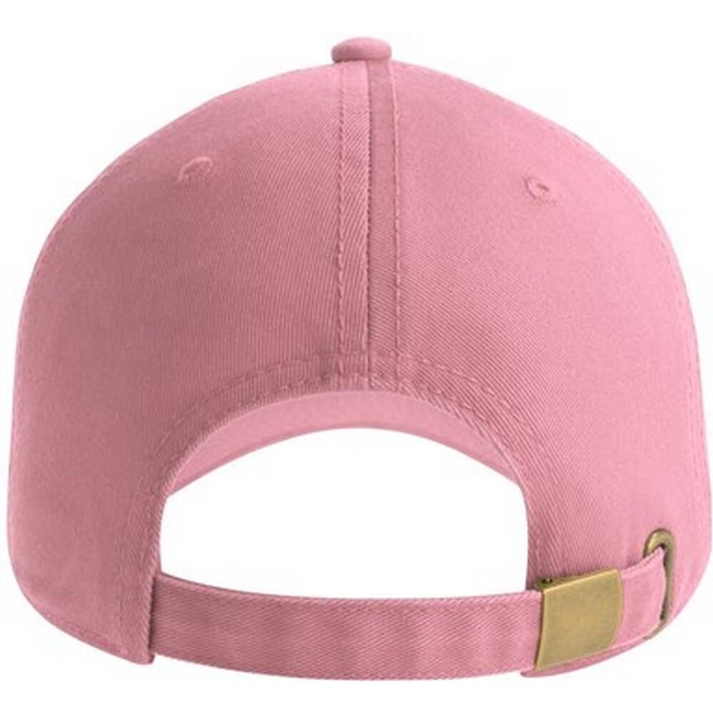 Unisex Adult Fraser 6 Panel Organic Cotton Baseball Cap (Pink) 2/3