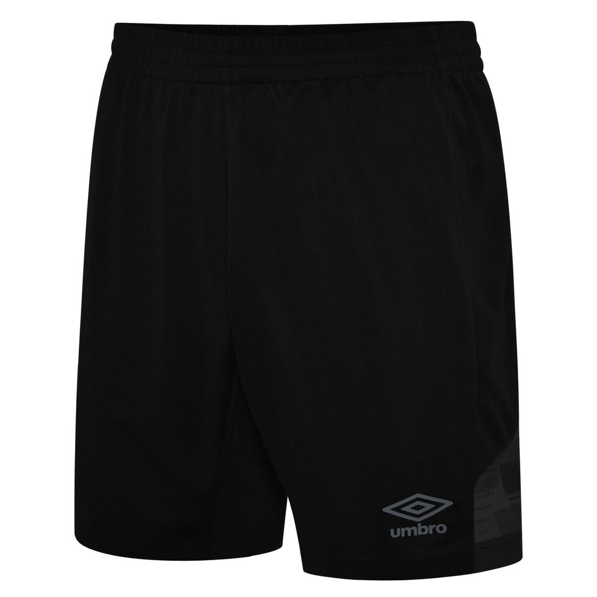 UMBRO Mens Vier Shorts (Black/Carbon)