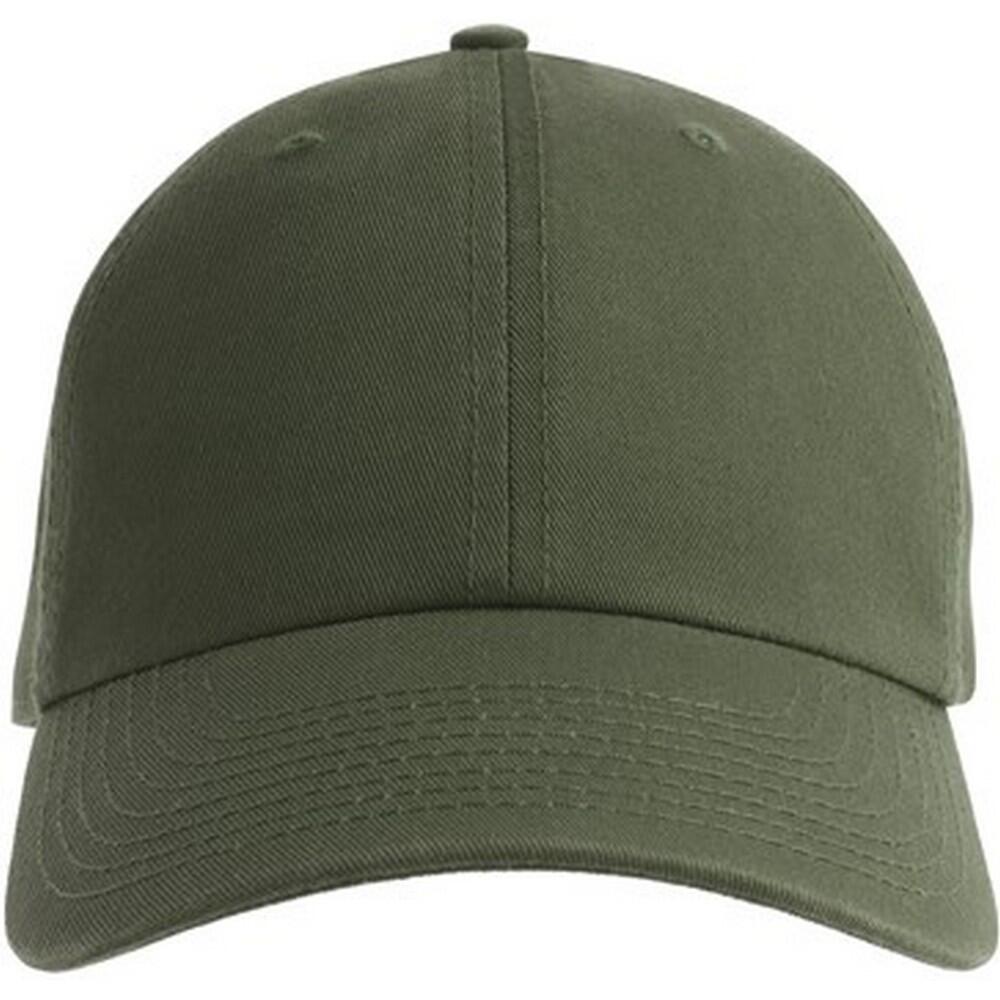 ATLANTIS Unisex Adult Fraser 6 Panel Organic Cotton Baseball Cap (Olive)