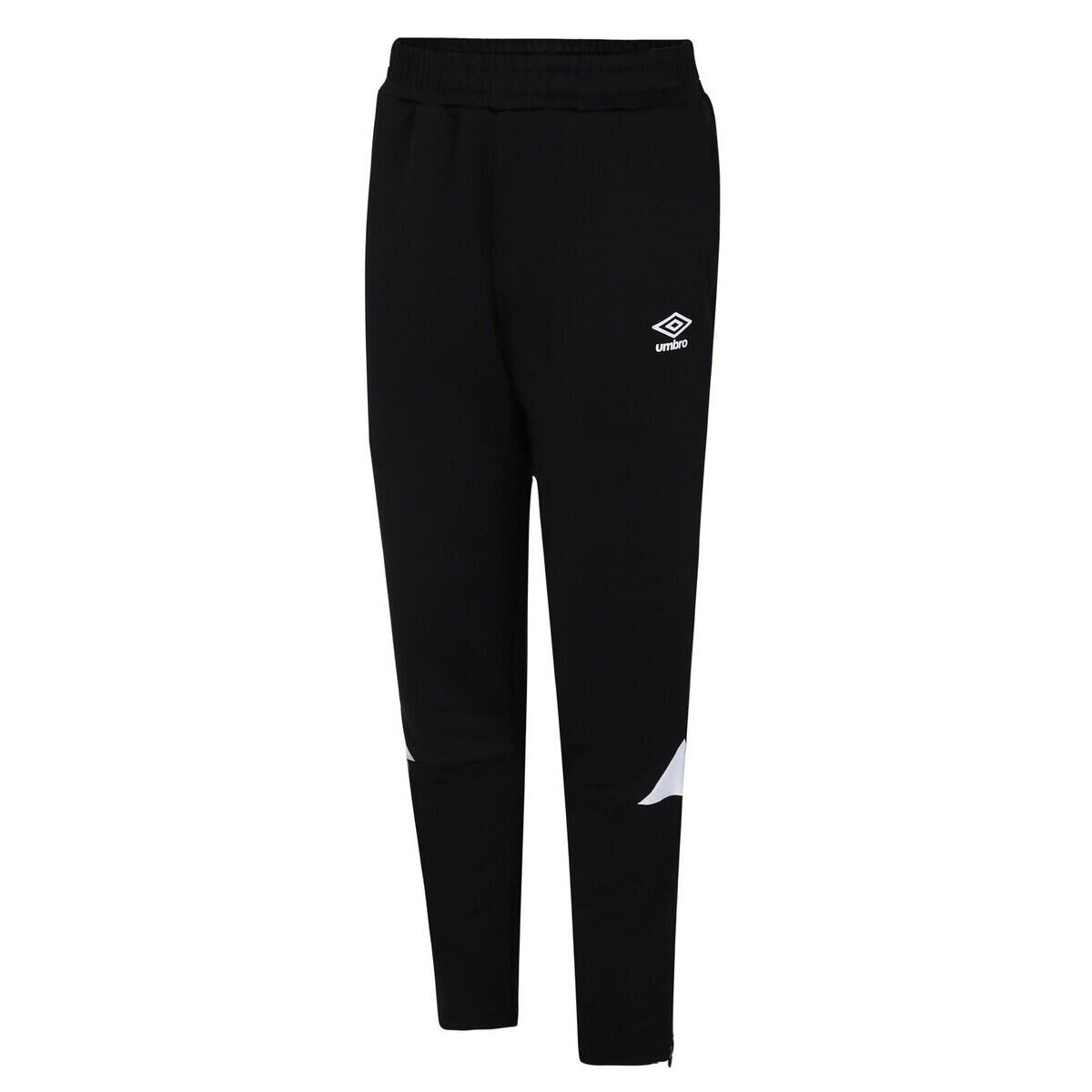 UMBRO Childrens/Kids Total Tapered Training Jogging Bottoms (Black/White)