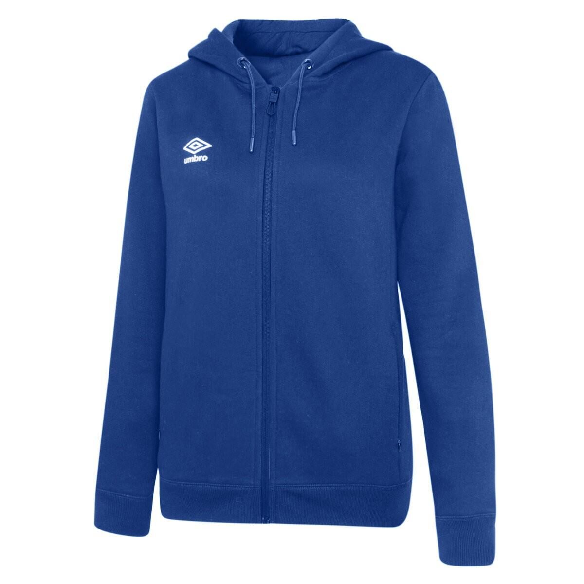 UMBRO Womens/Ladies Club Leisure Full Zip Hoodie (Royal Blue/White)