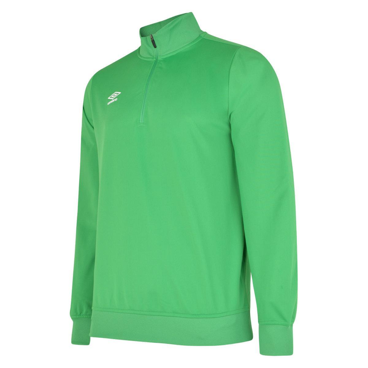 UMBRO Mens Club Essential Half Zip Sweatshirt (Emerald)