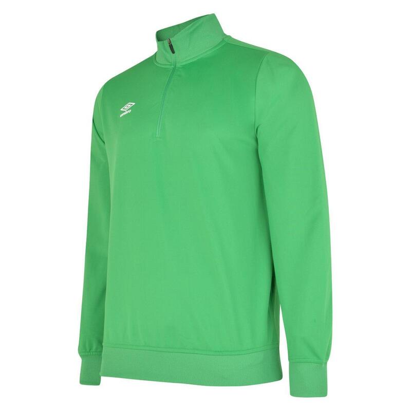 "Club Essential" Sweatshirt mit halbem Reißverschluss für Herren Smaragd