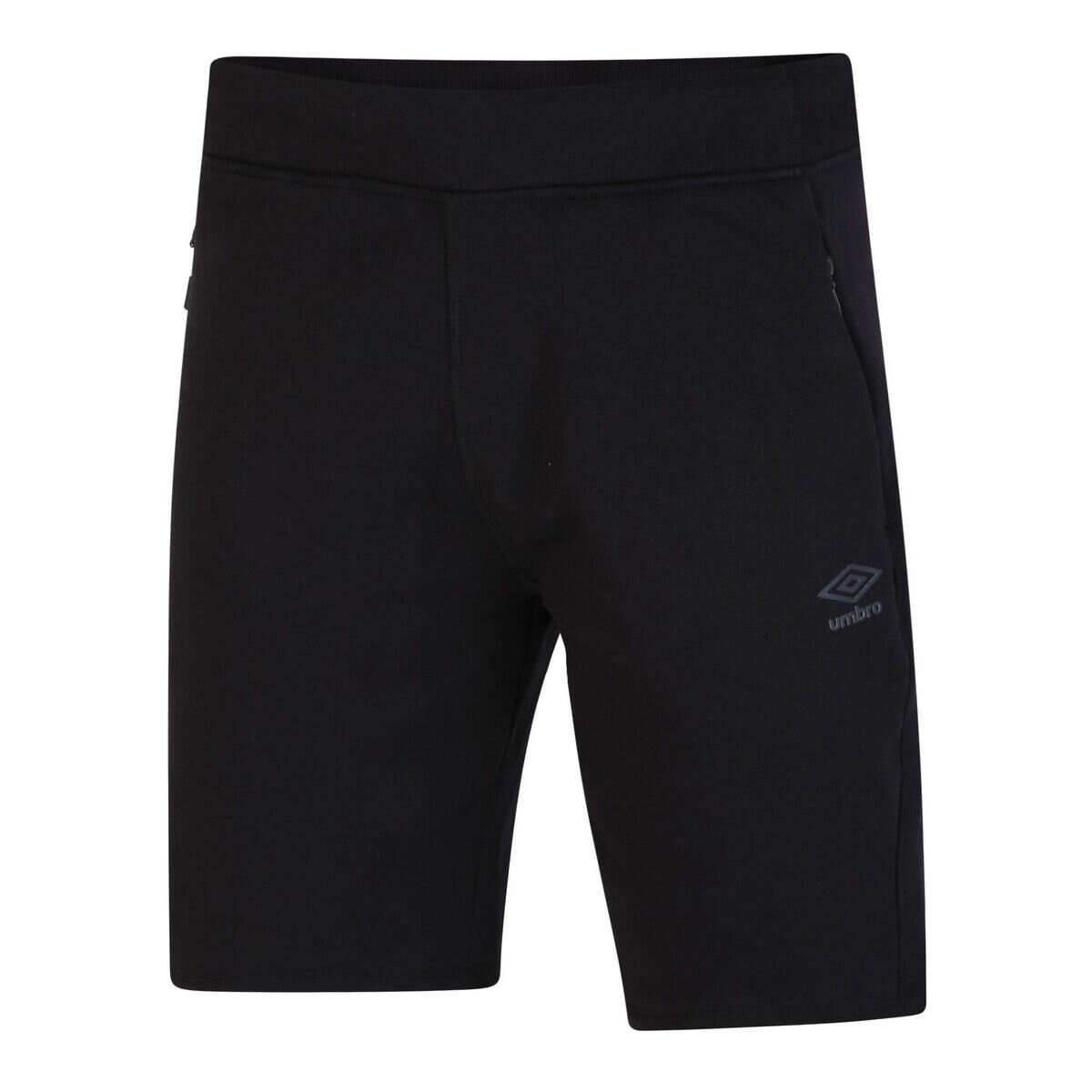 UMBRO Mens Pro Elite Fleece Shorts (Black)