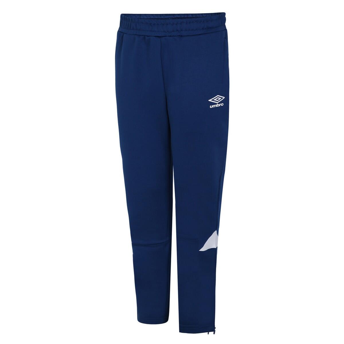 Childrens Kids Total Tapered Training Jogging Bottoms Navy White