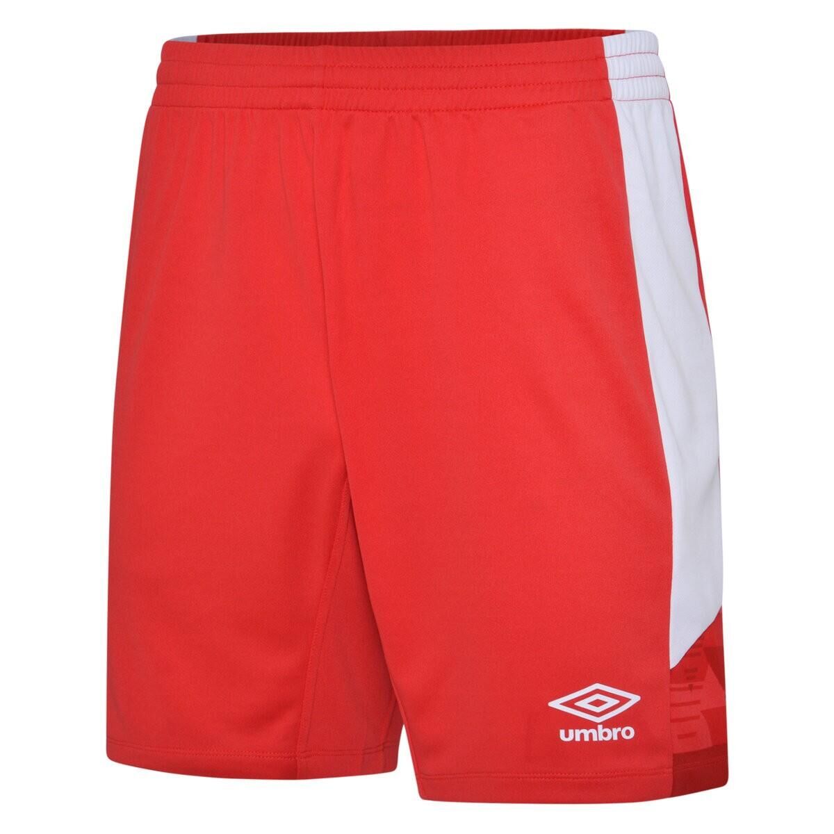 UMBRO Mens Vier Shorts (Vermillion/White)