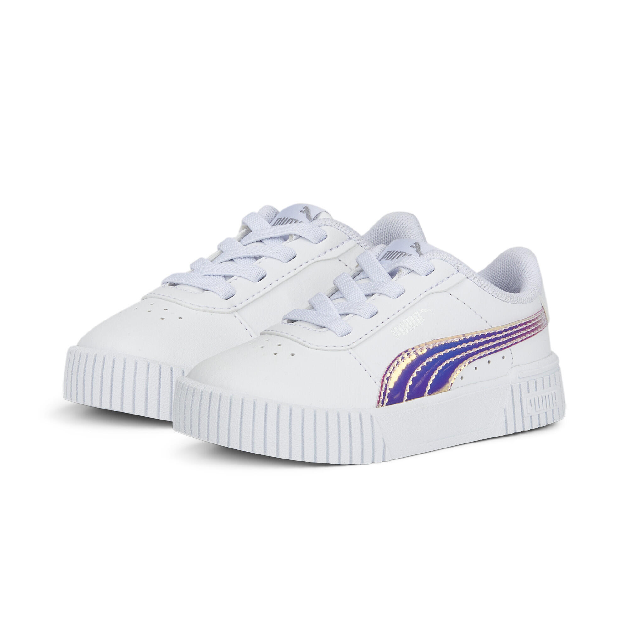 Dívčí tenisky Carina 2.0 Holo PUMA White Silver Gray 2/7