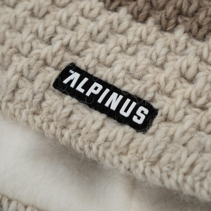 Skimuts voor volwassenen kabelbrei wol blend Alpinus Luosto