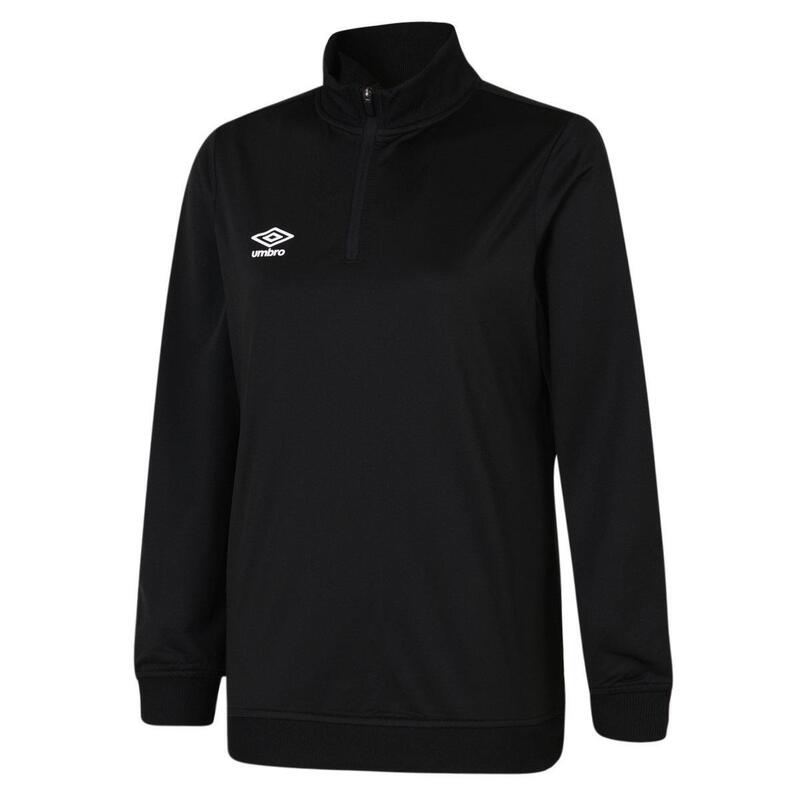 "Club Essential" Sweatshirt mit halbem Reißverschluss für Damen Schwarz